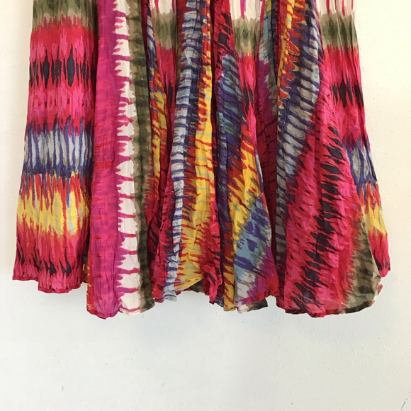 Chelsea & Theodore Women Vibrant Multi-Color Abstract Urban Artsy Maxi Skirt L - Picture 5 of 12